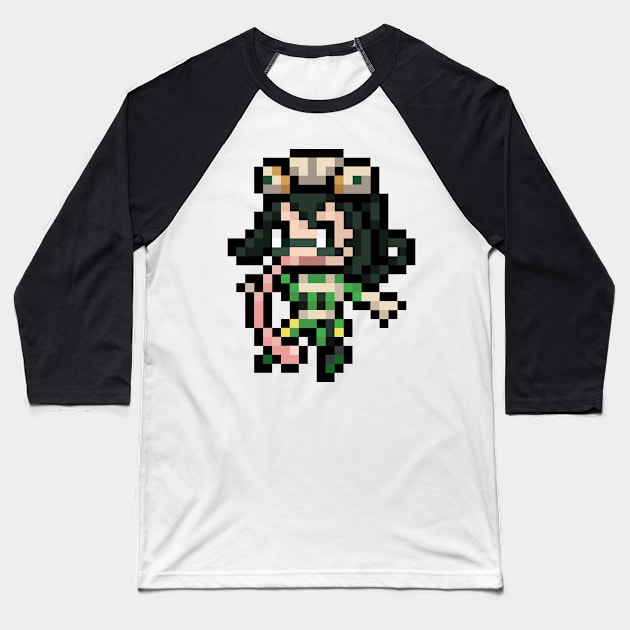 8-Bit Asui Tsuyu Baseball T-Shirt by MilotheCorgi